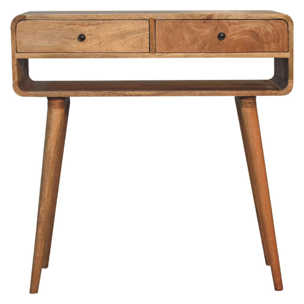 Artisan - Reverse Curve Oak-Ish Media Unit