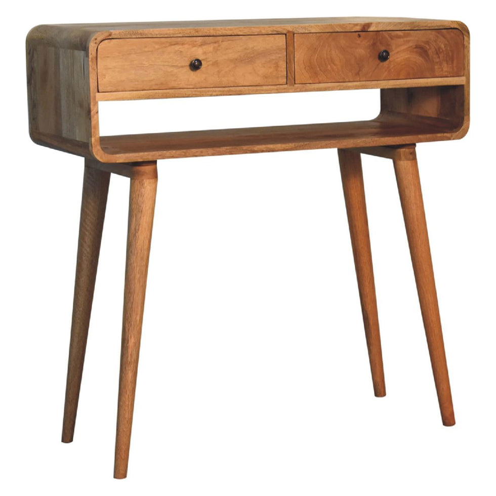 Artisan - Reverse Curve Oak-Ish Media Unit