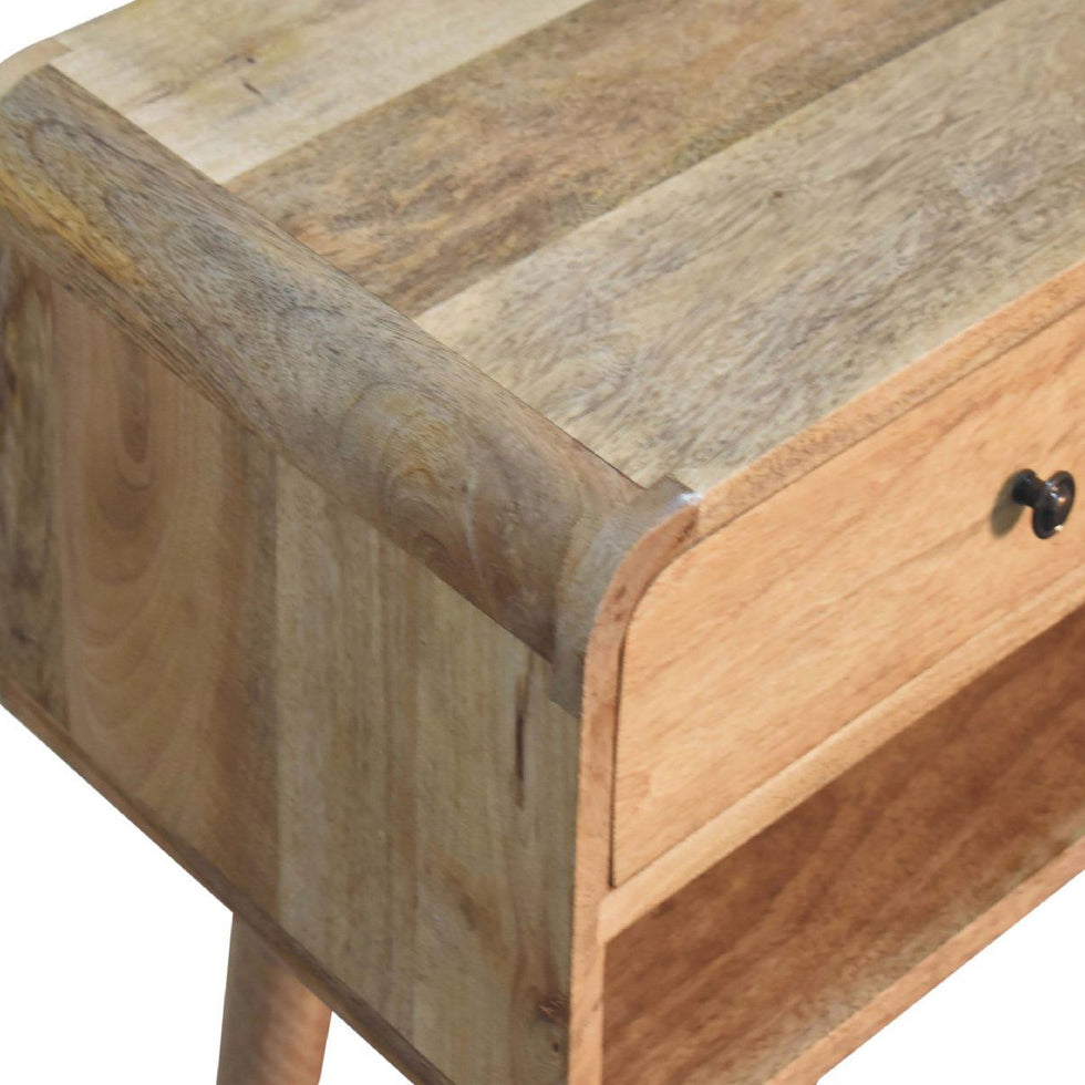 Artisan - Reverse Curve Oak-Ish Media Unit