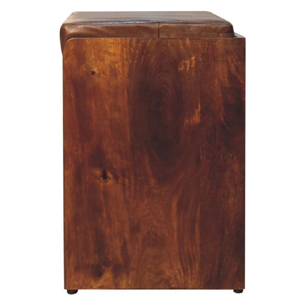 Artisan - Buffalo Hide Pull Out Shoe Storage Bench