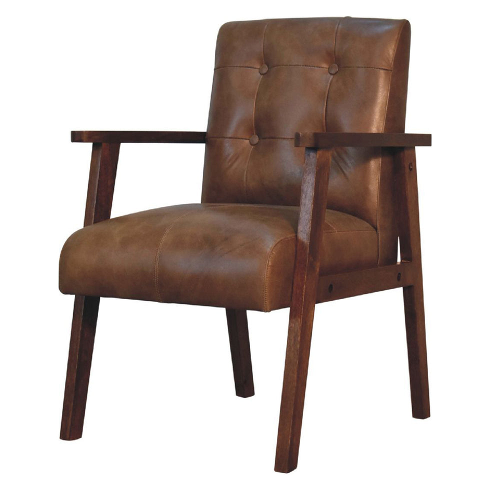 Artisan - Brown Buffalo Leather Chair