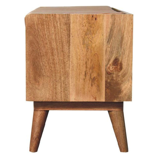 Artisan - Oak-Ish Bench With Tan Leather Seatpad