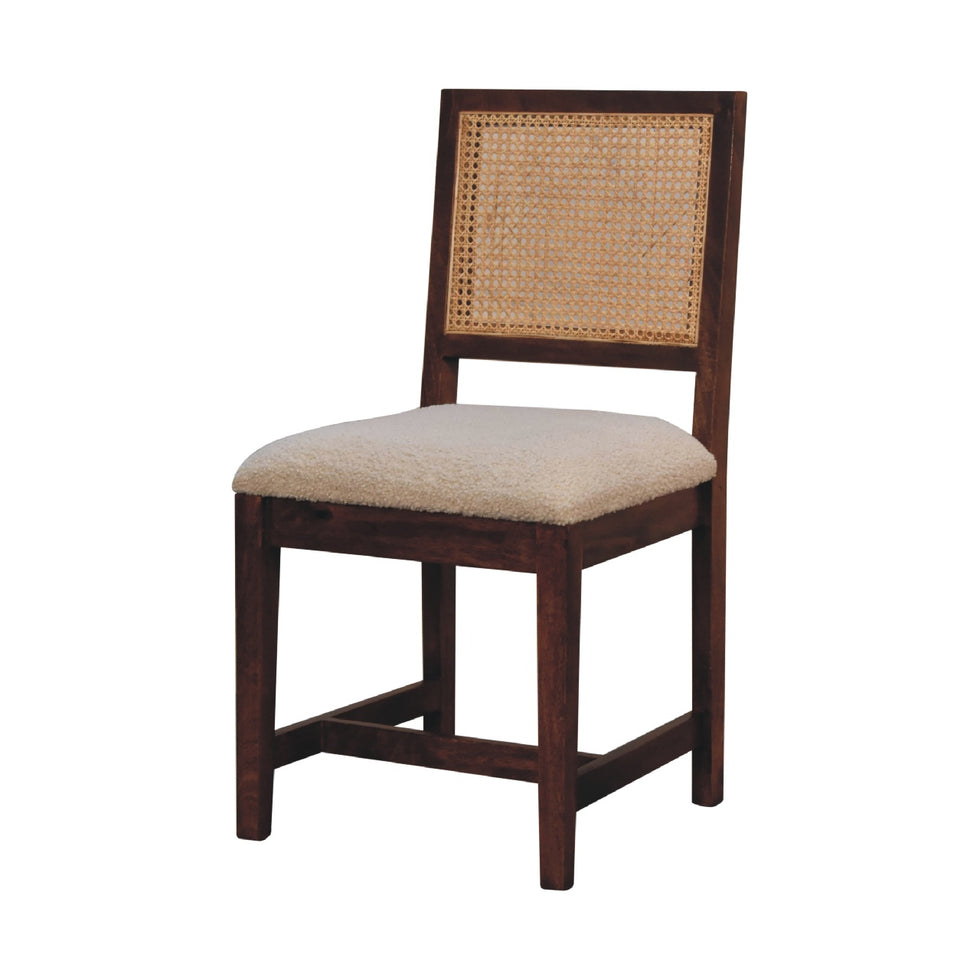 Artisan - Rattan Chair in Cream, Boucle