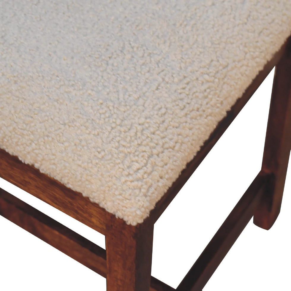 Artisan - Rattan Chair in Cream, Boucle