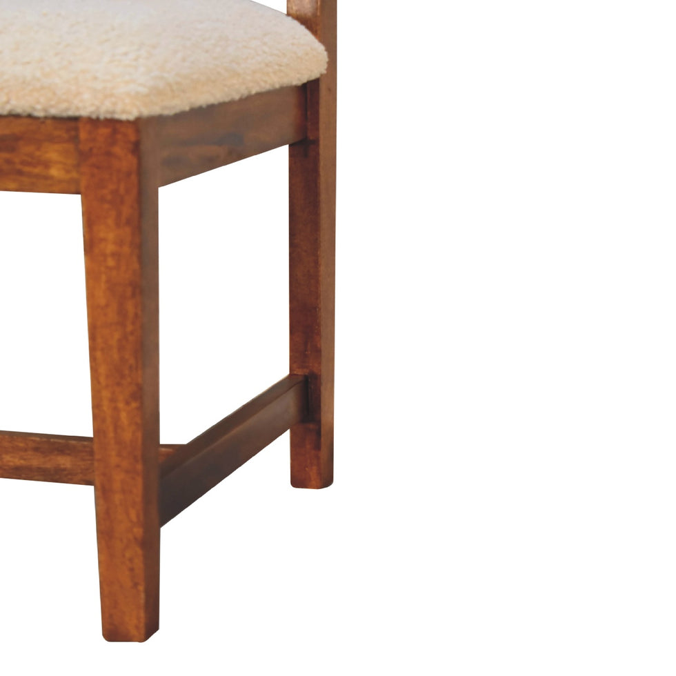 Artisan - Rattan Chair in Cream, Boucle