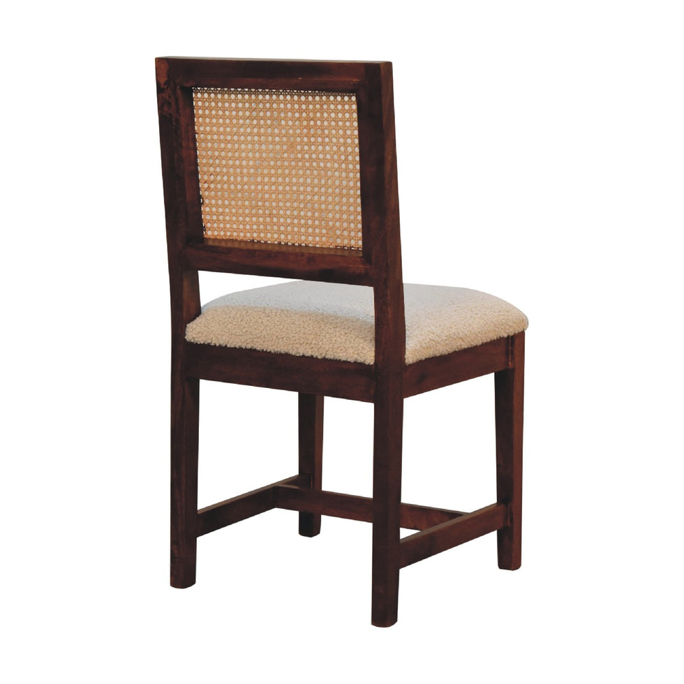 Artisan - Rattan Chair in Cream, Boucle