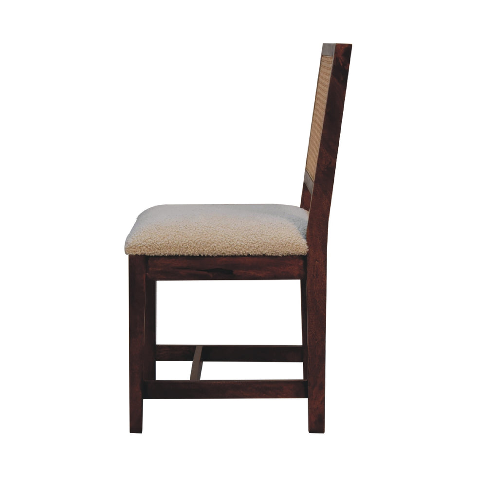 Artisan - Rattan Chair in Cream, Boucle
