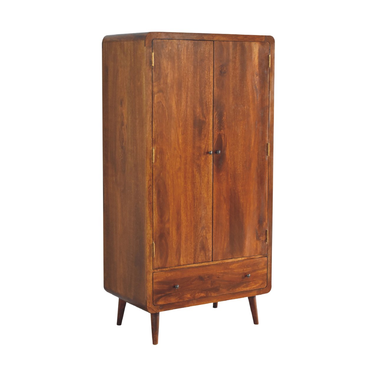 Artisan - Curved Wardrobe in Chestnut