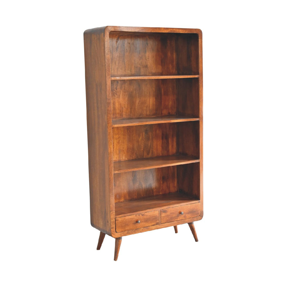 Artisan - Curved Bookcase in Chestnut