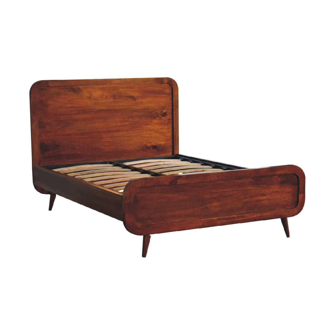 Artisan - Curved Double Bed in Chestnut