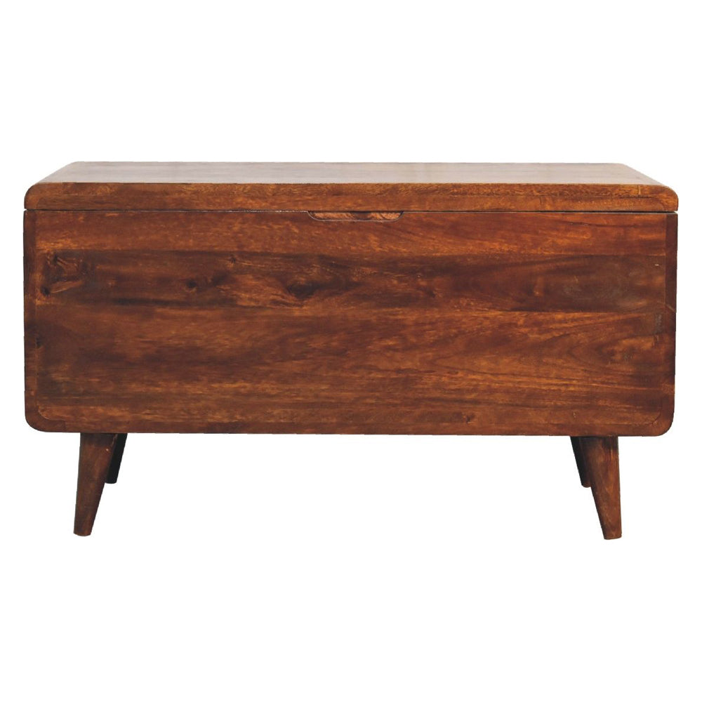 Artisan - Curved Chestnut Blanket Box