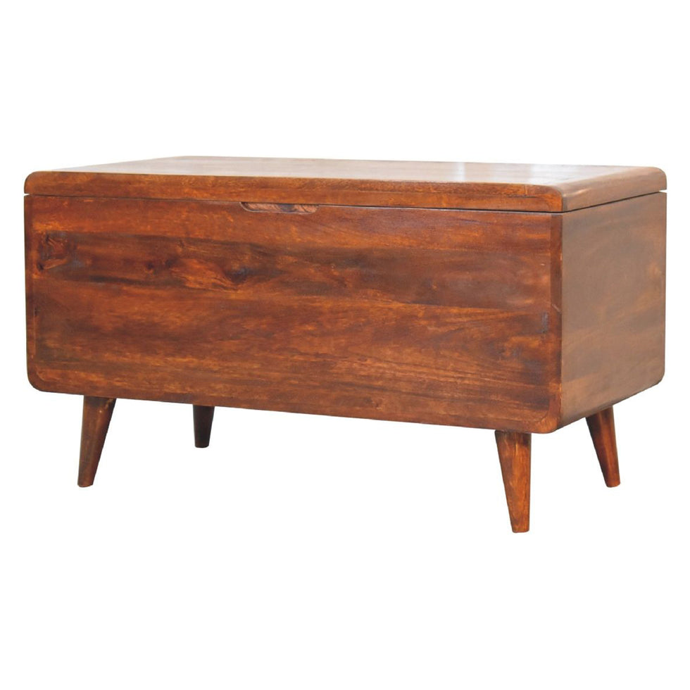 Artisan - Curved Chestnut Blanket Box
