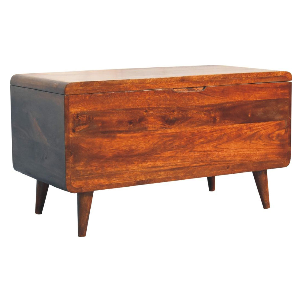 Artisan - Curved Chestnut Blanket Box