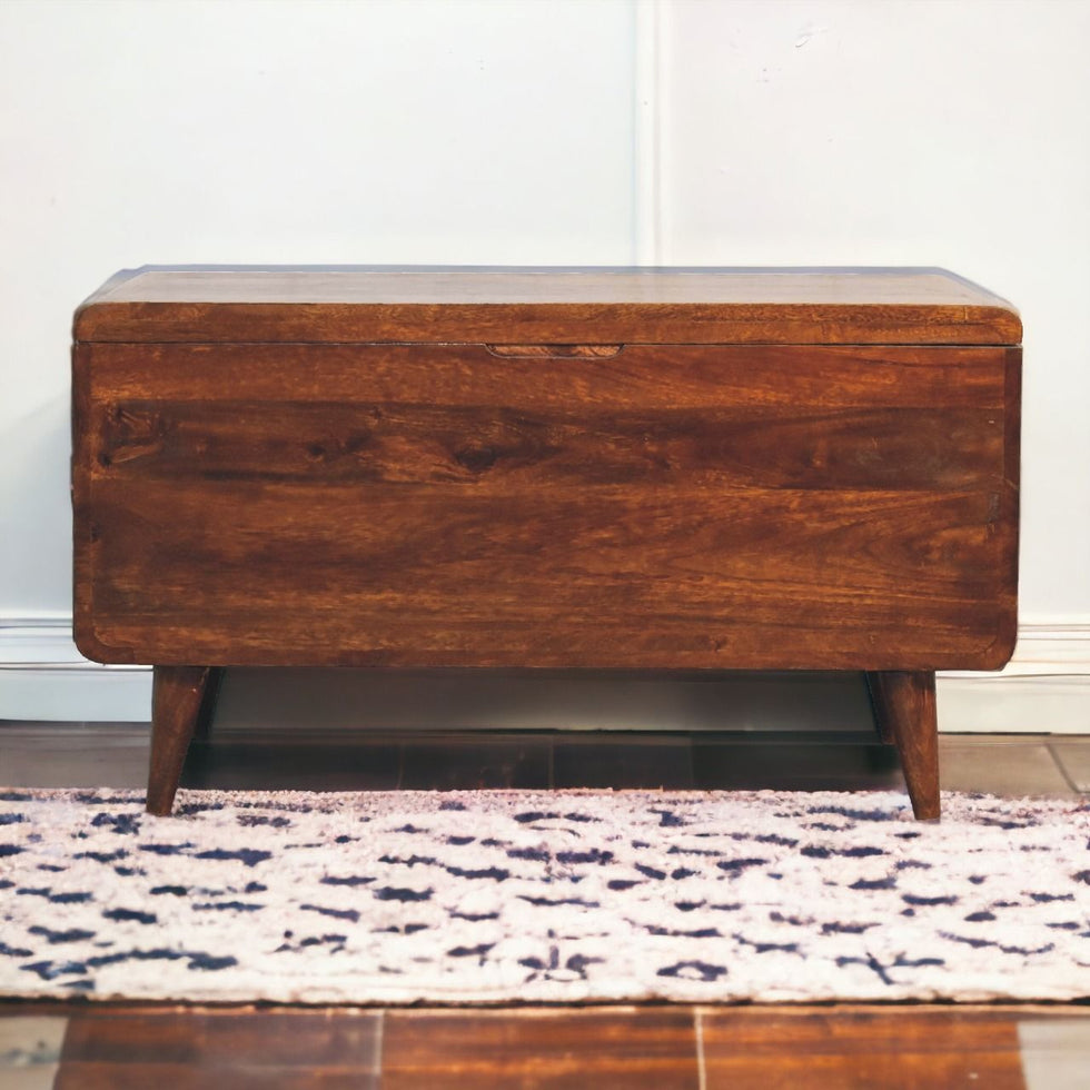 Artisan - Curved Chestnut Blanket Box