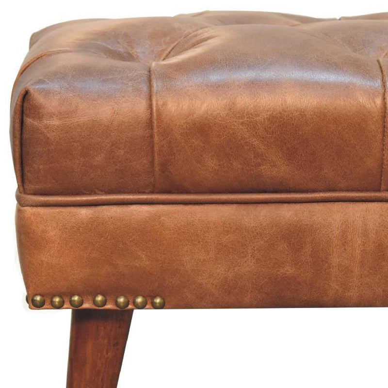 Artisan - Harbour Brown Leather Bench
