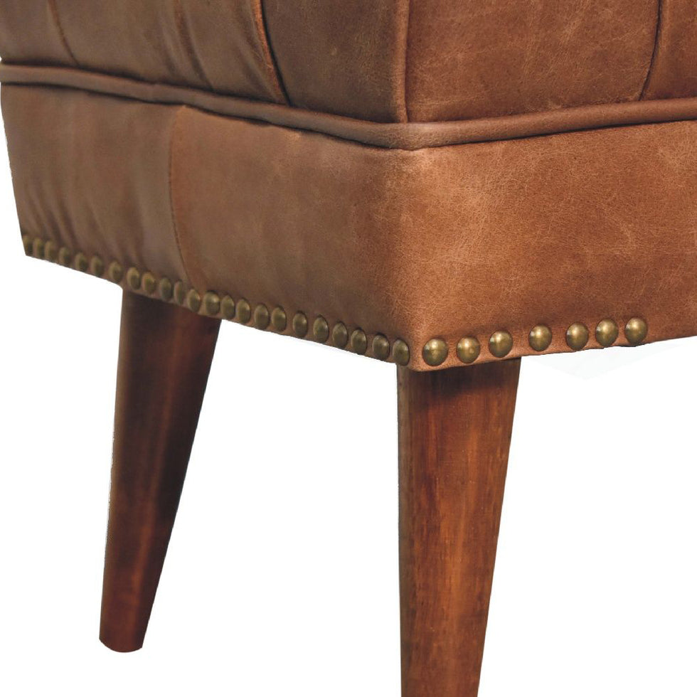 Artisan - Harbour Brown Leather Bench