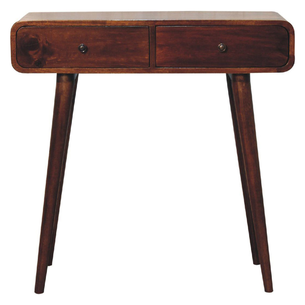 Artisan - Chestnut Curved Hallway Table