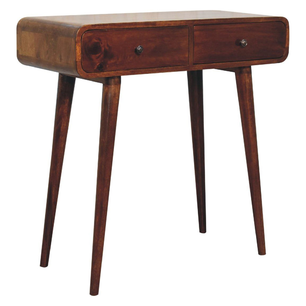 Artisan - Chestnut Curved Hallway Table