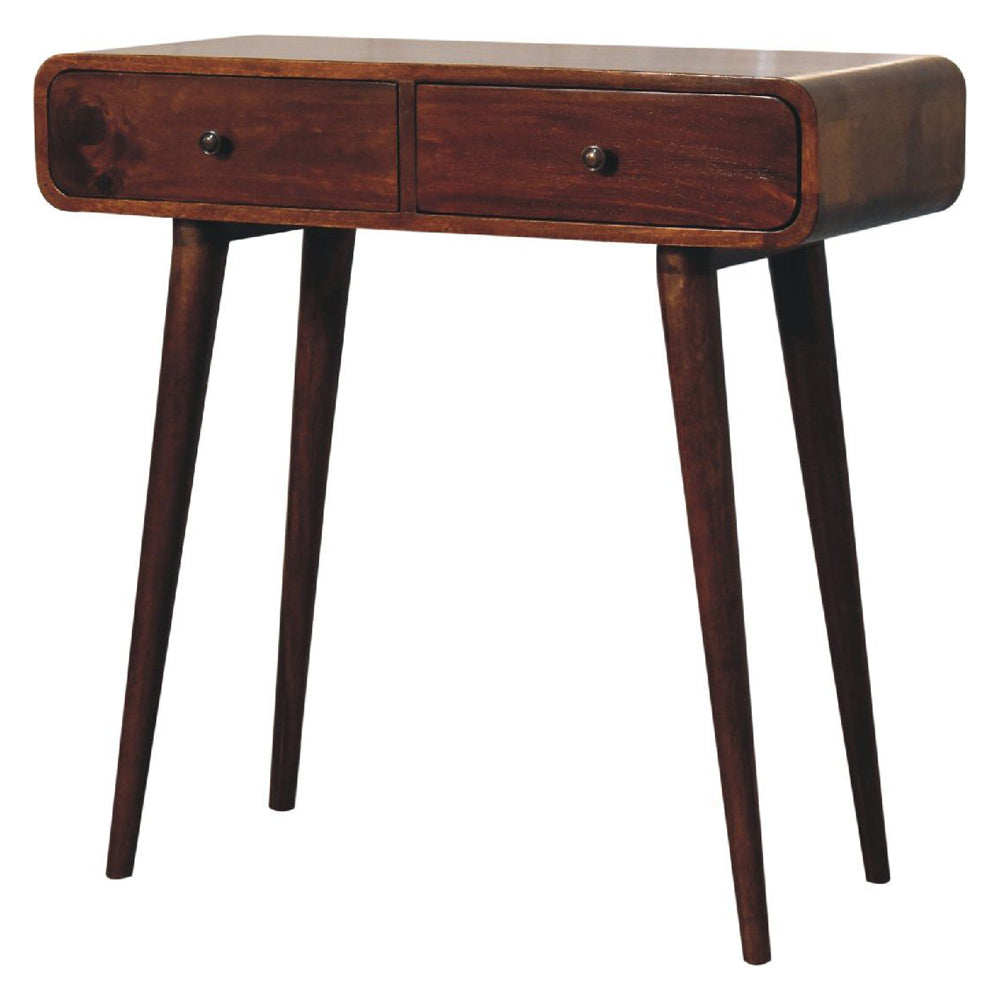 Artisan - Chestnut Curved Hallway Table