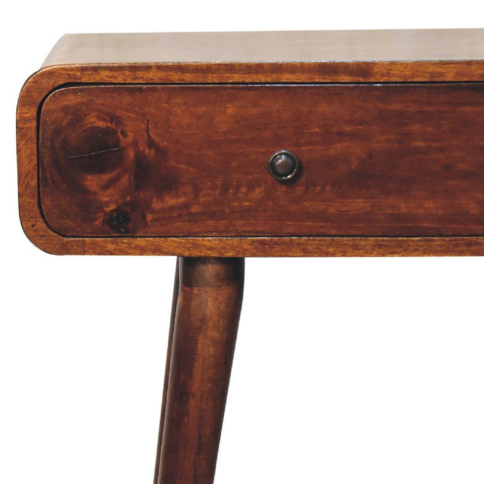 Artisan - Chestnut Curved Hallway Table