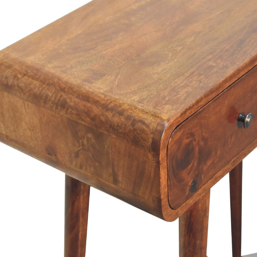 Artisan - Chestnut Curved Hallway Table