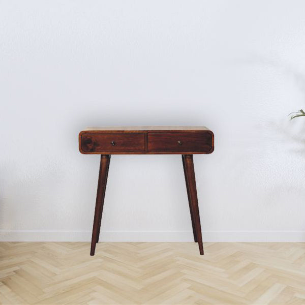 Artisan - Chestnut Curved Hallway Table