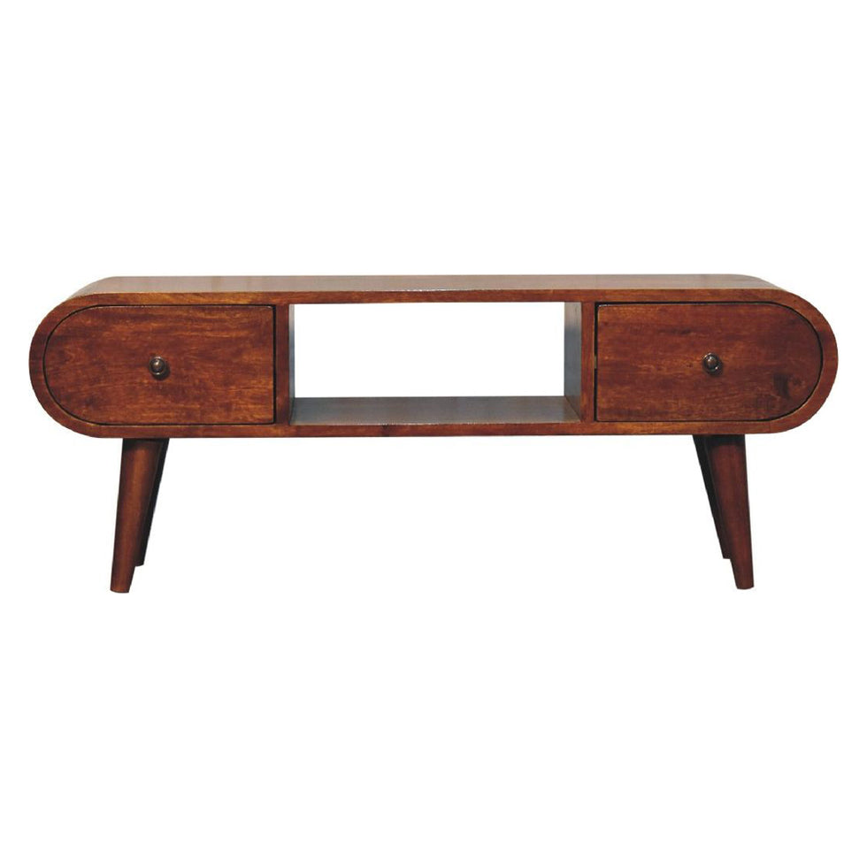Artisan - Chestnut Circular TV Unit