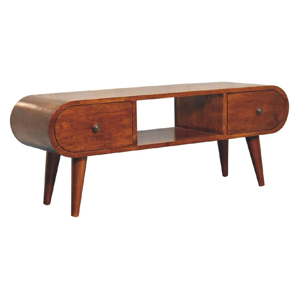 Artisan - Chestnut Circular TV Unit