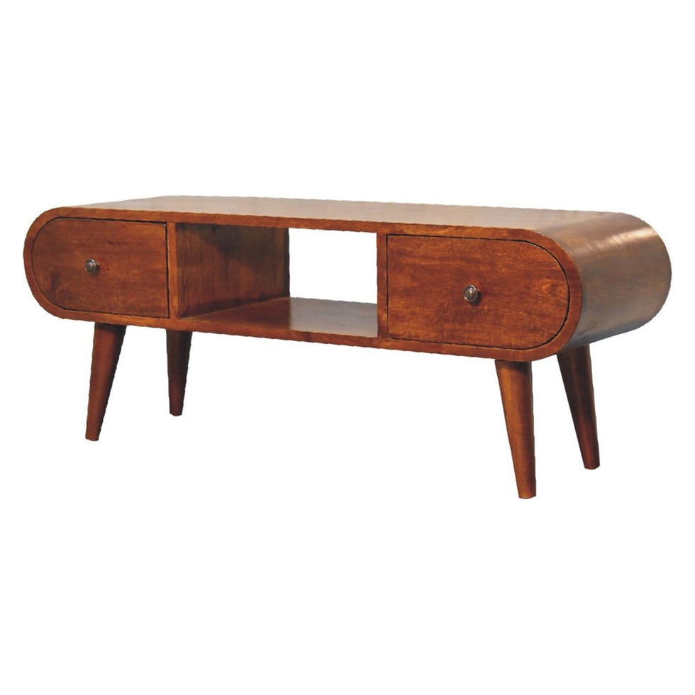 Artisan - Chestnut Circular TV Unit