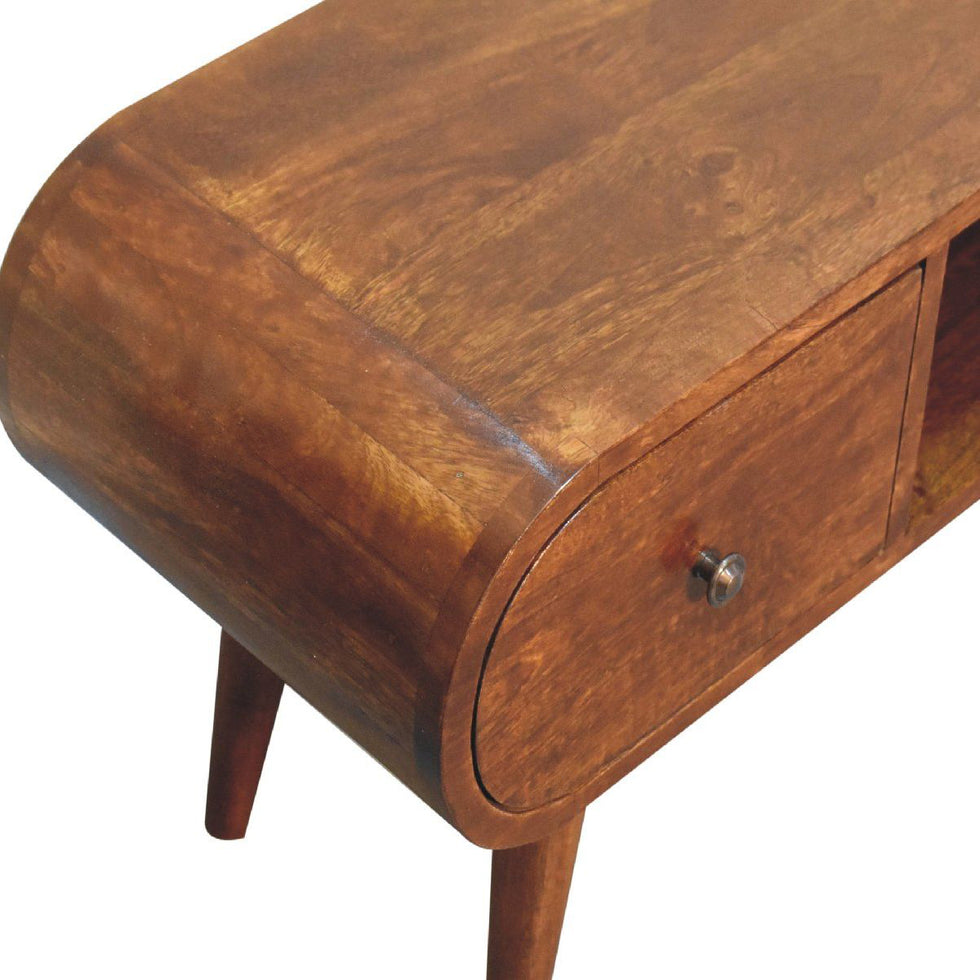 Artisan - Chestnut Circular TV Unit