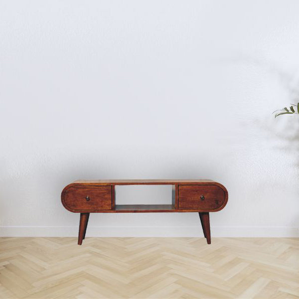 Artisan - Chestnut Circular TV Unit