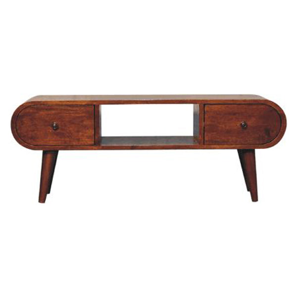 Artisan - Chestnut Circular TV Unit