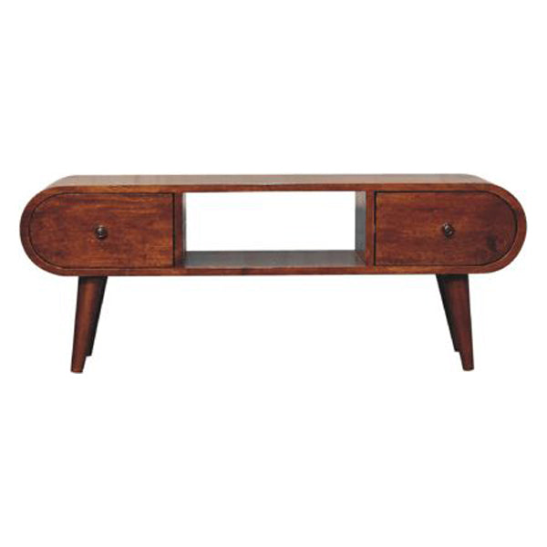 Artisan - Chestnut Circular TV Unit