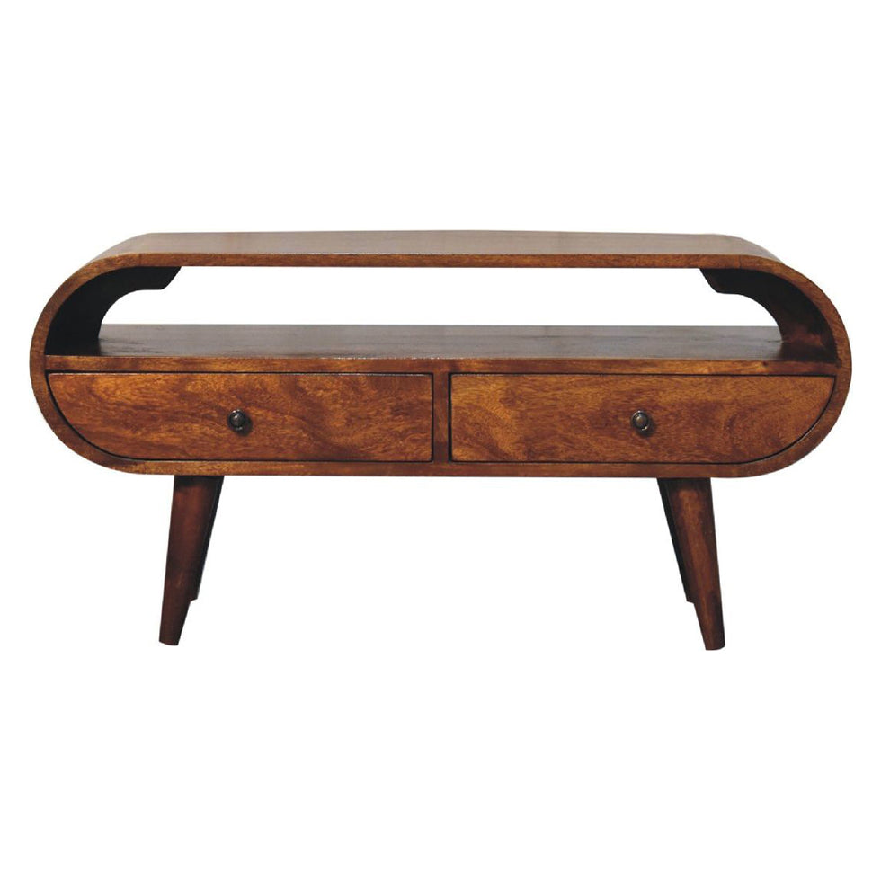 Artisan - Chestnut Circular TV Stand