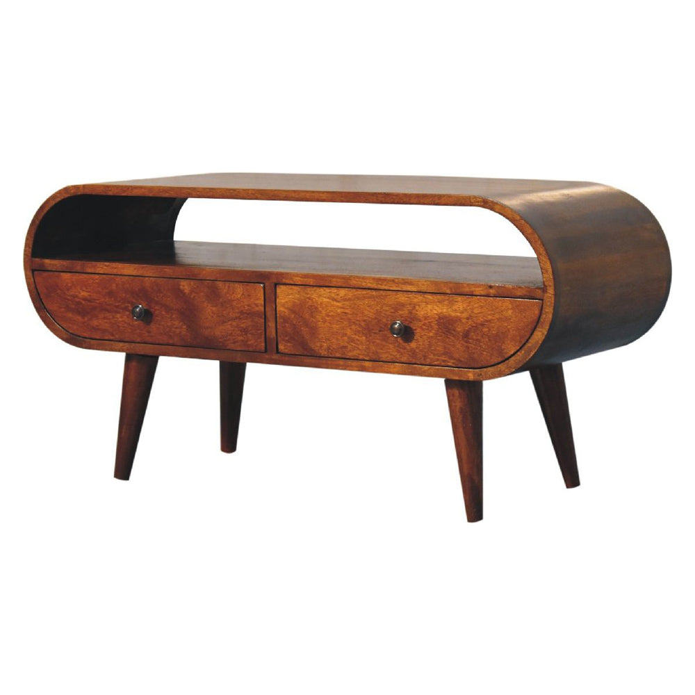 Artisan - Chestnut Circular TV Stand
