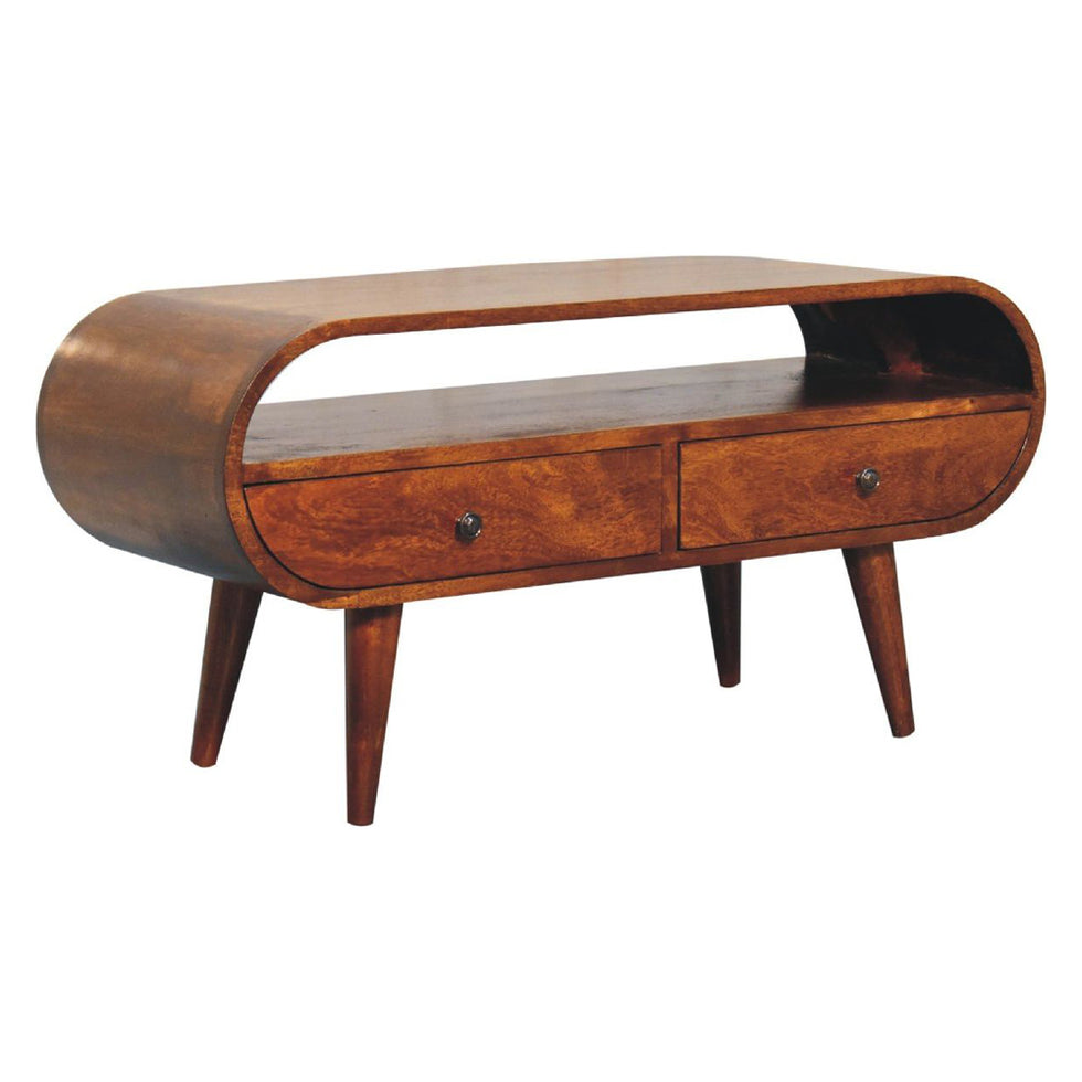 Artisan - Chestnut Circular TV Stand