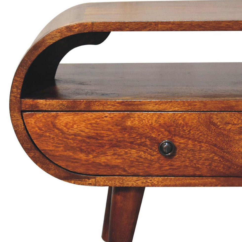 Artisan - Chestnut Circular TV Stand