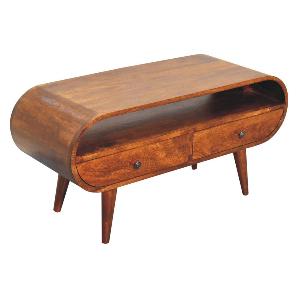Artisan - Chestnut Circular TV Stand