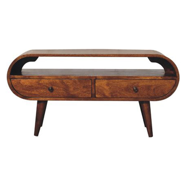 Artisan - Chestnut Circular TV Stand