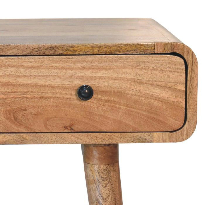 Artisan - Curved Oak-Ish Writing Desk
