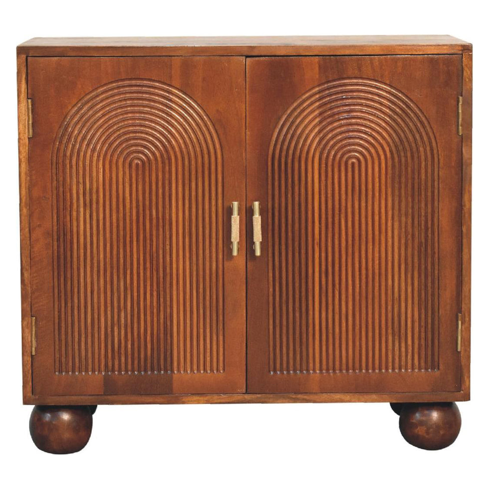 Artisan - Chestnut Carved Ball Cabinet