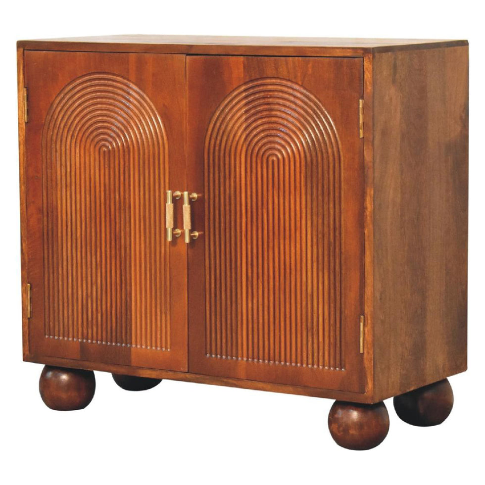 Artisan - Chestnut Carved Ball Cabinet