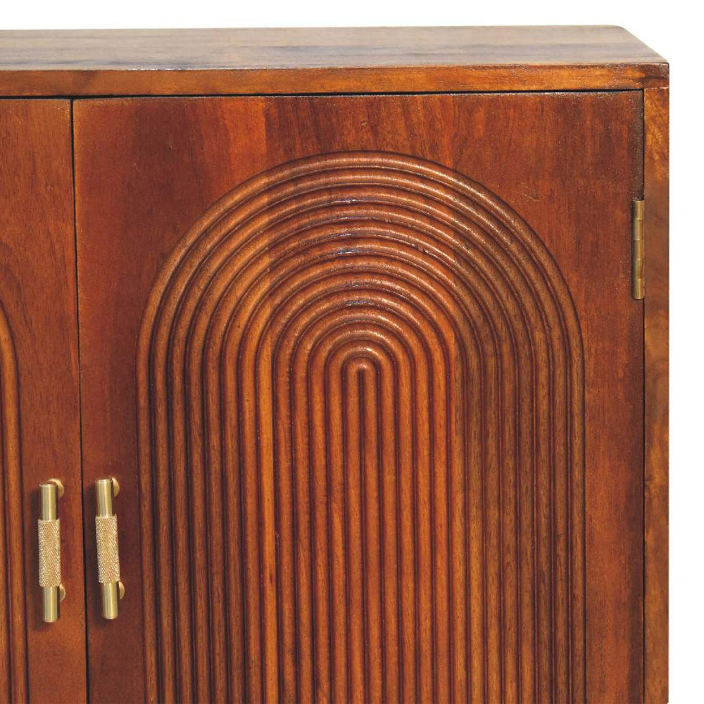 Artisan - Chestnut Carved Ball Cabinet