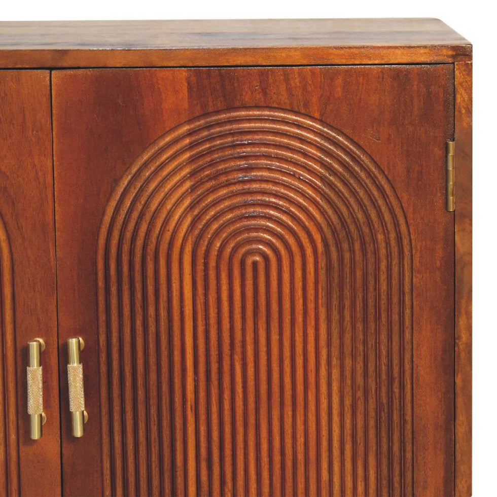 Artisan - Chestnut Carved Ball Cabinet