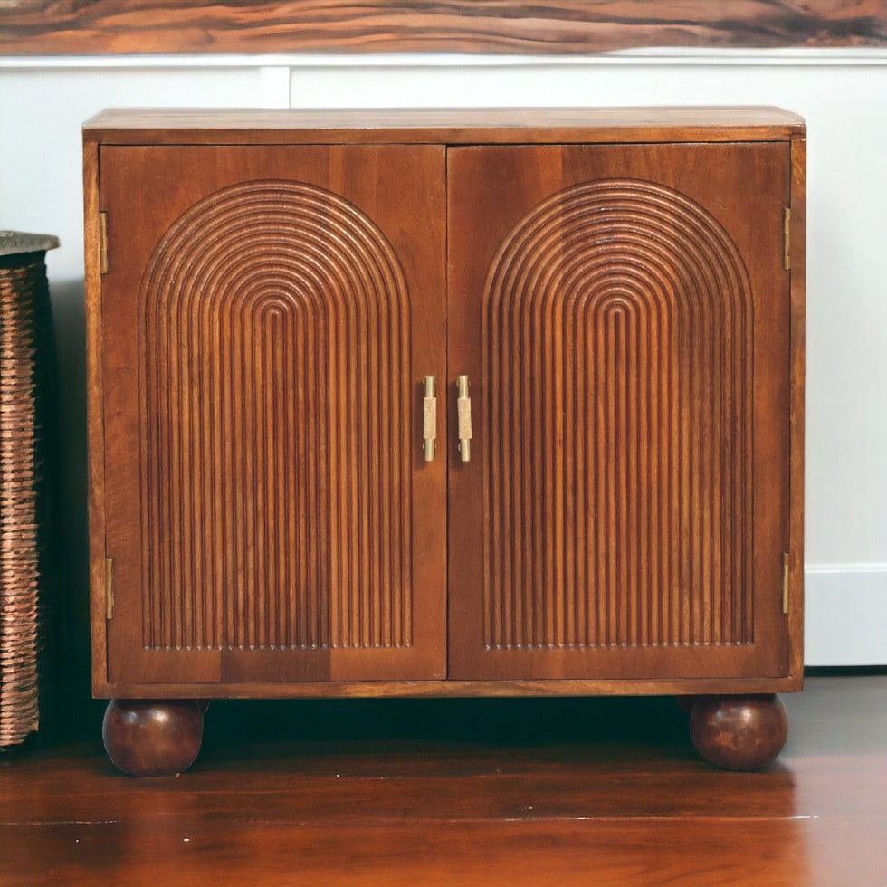 Artisan - Chestnut Carved Ball Cabinet