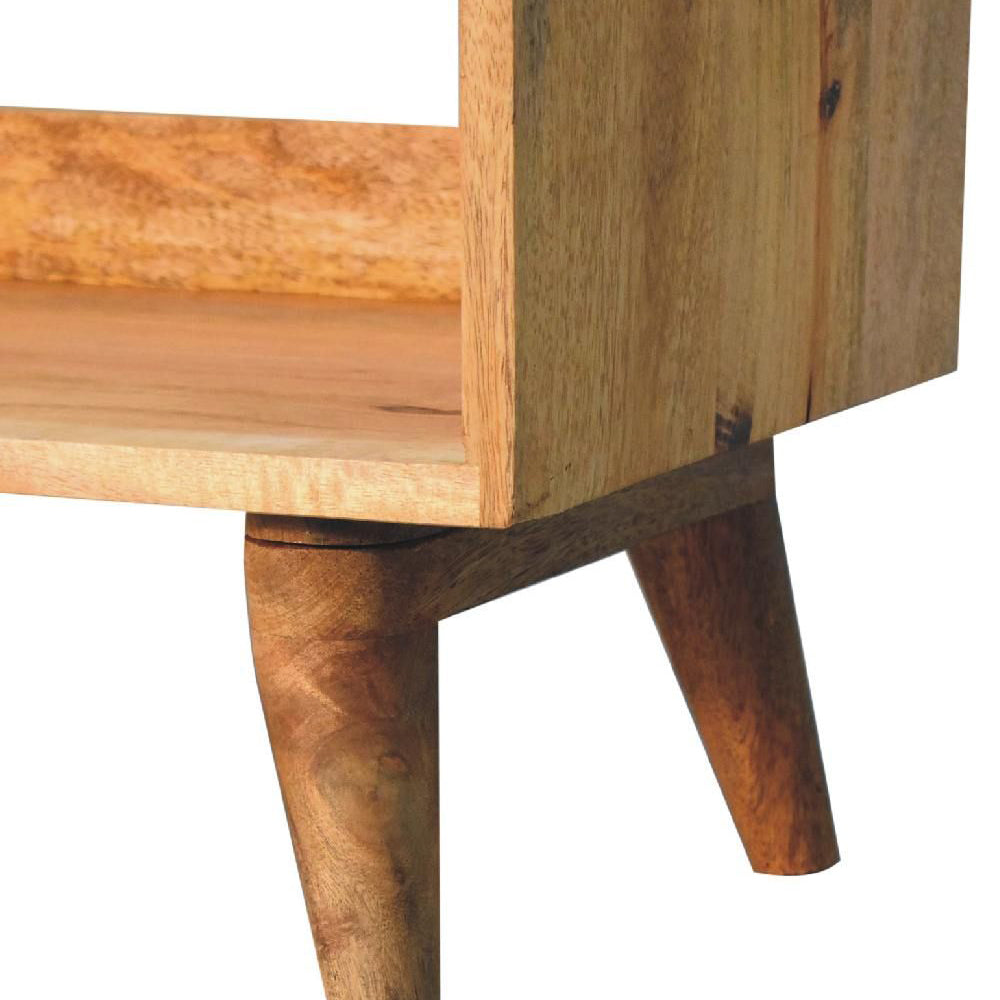 Artisan - Oak-Ish Nordic Storage Bench With Mud Linen