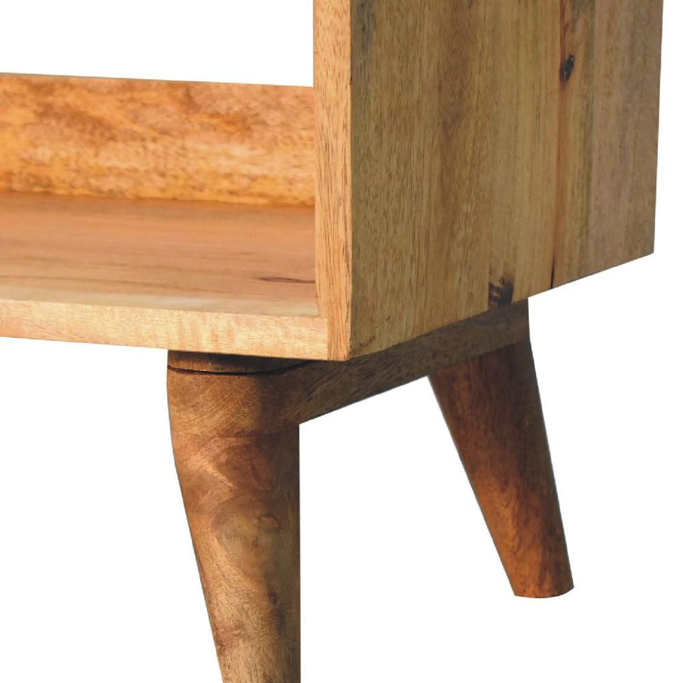 Artisan - Oak-Ish Nordic Storage Bench With Mud Linen