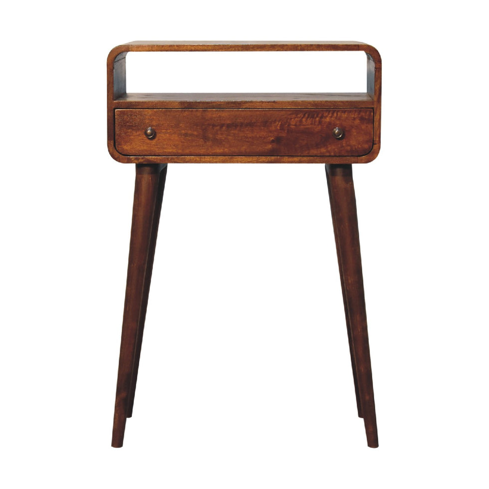 Artisan - Nordic Style Console Table with One Drawer & One Open Slot in Chestnut