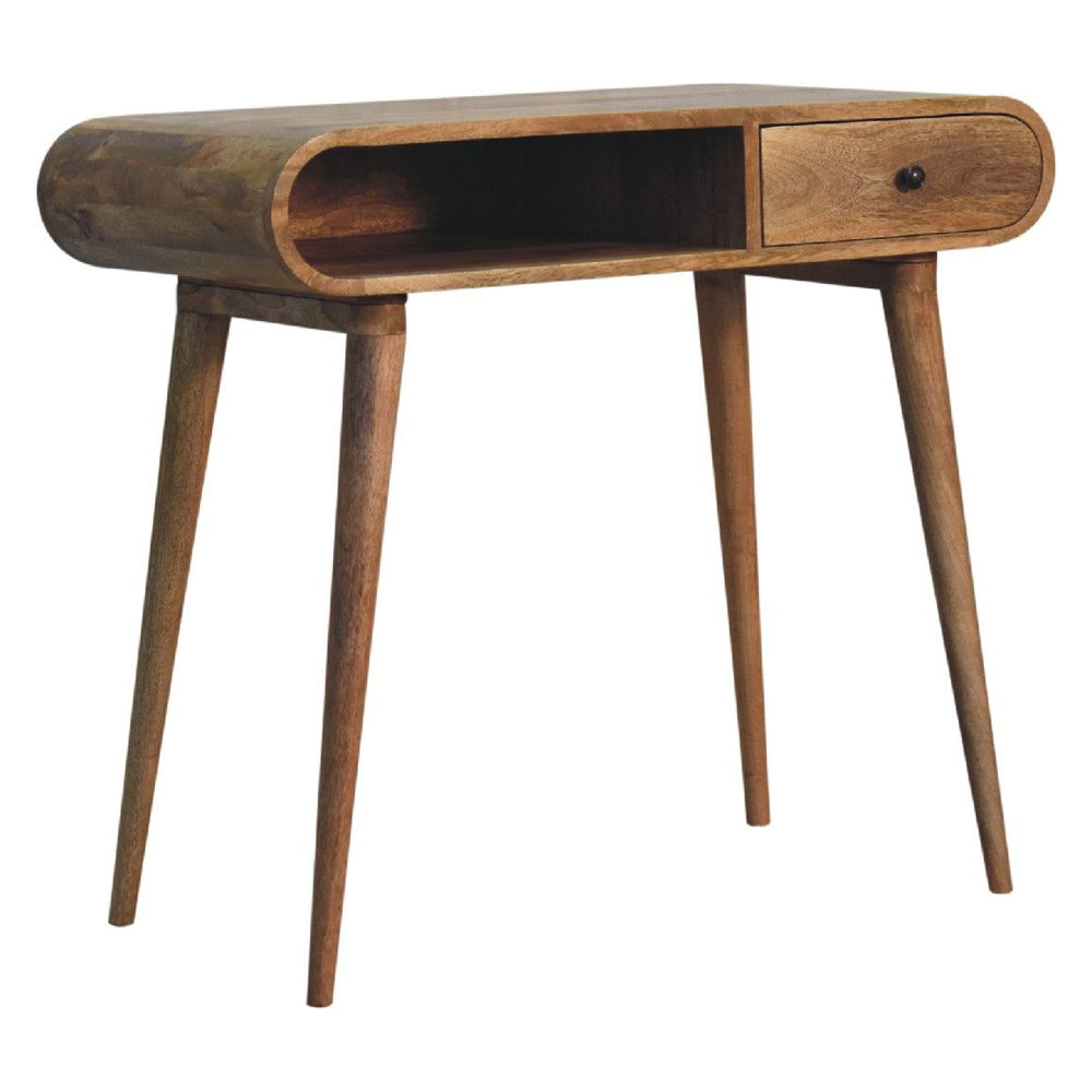 Artisan - Curved Chestnut Writing Desk