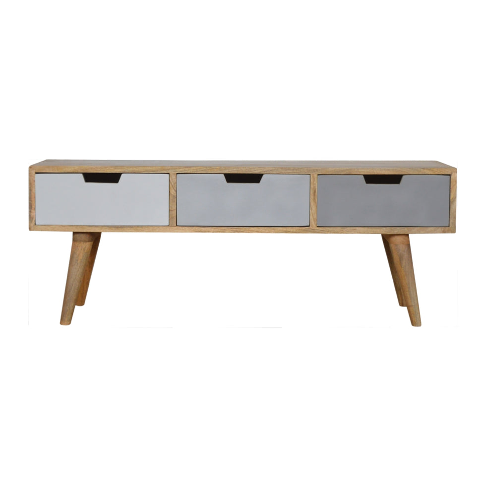 Artisan - Painted Media Unit with 3 Drawer in Gray